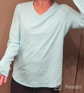 img 1 attached to Women'S Hiverlay V-Neck Workout Shirt With Thumbholes - Athletic Running Top And Loose Active Tee review by Eddie Sanchez