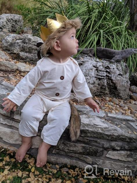 img 1 attached to Adorable And Playful Baby Romper With Wild Thing Tail And Crown Design For Boys And Girls review by Tim Duncan