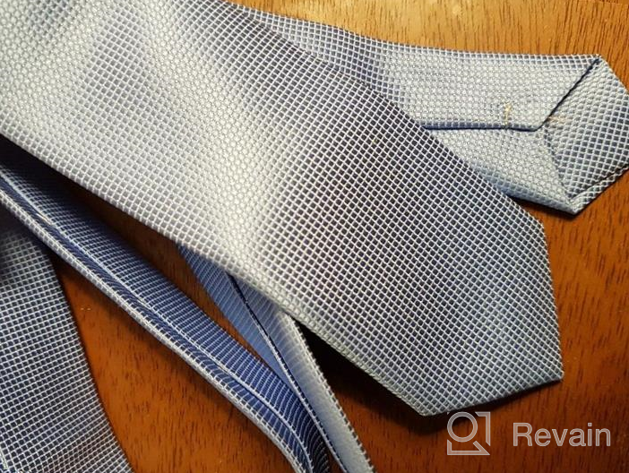 img 1 attached to Stylish Dan Smith Men's Checker Microfiber Necktie: A Perfect Addition to Your Fashion Collection, With Box Included! review by Aaron Ayo