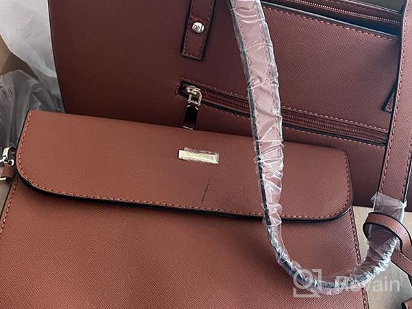 img 1 attached to Women'S Fashion Handbags Wallet Tote Bag Shoulder Top Handle Satchel Purse Set 4Pcs review by James Richardson