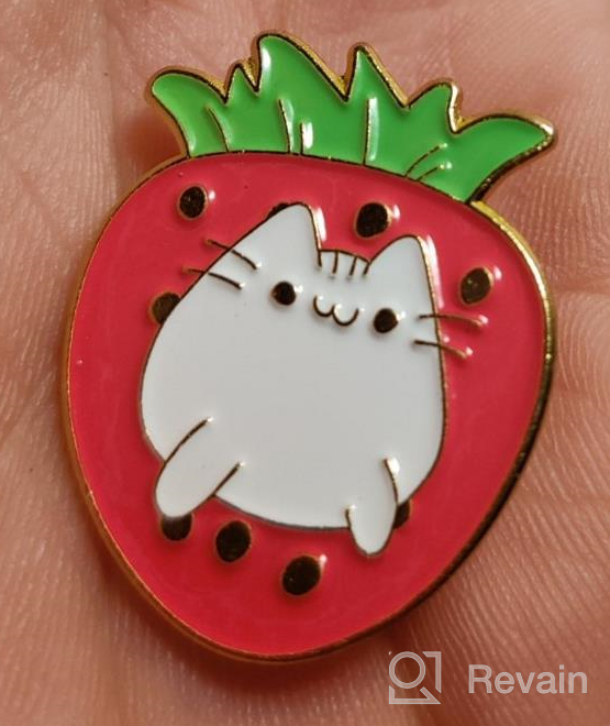 img 1 attached to Cute Strawberry Enamel Lapel Pins Set - Cartoon Fruit Rabbit Cat Brooches Pin Badges For Women Girls Clothing Backpacks review by Pat Nard