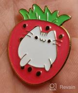 img 1 attached to Cute Strawberry Enamel Lapel Pins Set - Cartoon Fruit Rabbit Cat Brooches Pin Badges For Women Girls Clothing Backpacks review by Pat Nard