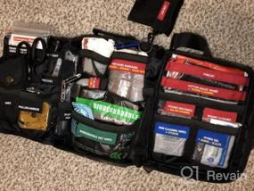 img 7 attached to Outdoor Preparedness First Aid Kit By Surviveware - MOLLE Compatible, Labeled Compartments For Backpacking, Hiking, And Outdoors Survival