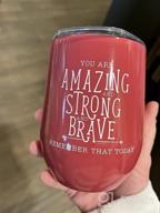 img 1 attached to DiverseBee Ruby Inspirational Thank You Wine Gifts For Women - Insulated Tumbler Cup For Wife, Sister, Girlfriend, Best Friend And More! review by Richard Cummings