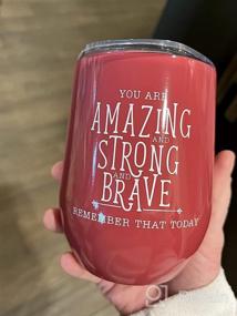 img 5 attached to DiverseBee Ruby Inspirational Thank You Wine Gifts For Women - Insulated Tumbler Cup For Wife, Sister, Girlfriend, Best Friend And More!