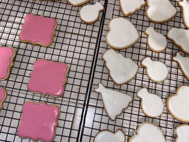 img 1 attached to Wedding Cookie Cutter Set-7 Piece-3 Inches-Heart, Diamond Ring, Wedding Cake,Wedding Dress, Rectangle, Square And Oval Plaque Cookie Cutters Molds For Bridal Shower Engagement review by Travis Carter