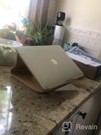 img 1 attached to 🖥️ Wooden Laptop Stand - SAMDI Wooden Cooling Stand Holder for MacBook Air/Pro Retina Laptop PC Notebook (White Birch) review by Jeffrey Connel
