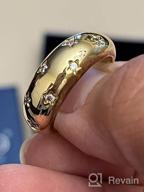 img 1 attached to 🌟 micuco Chunky Dome Rings: 14K Gold Plated Statement Ring with Cubic Zirconia & Gold Star Inlay - Bold & Thick Women's Rings review by Atheendra Wroblewski