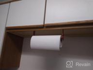 img 1 attached to Adhesive Under Cabinet Paper Towel Holder - Rustproof, Wall Mounted & No Drilling For Home Kitchen | SMARTAKE Easy Tear White review by Adam Cornelison