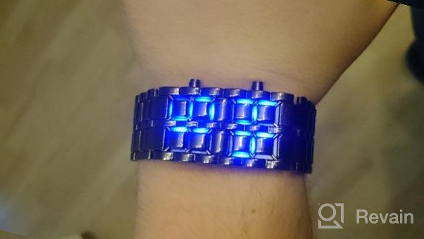 img 1 attached to JewelryWe LED Lava Watch For Men Women Square Digital Faceless Metal Wristwatches, For Xmas review by Lance Story