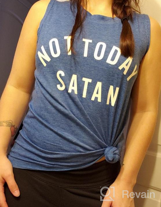img 1 attached to Women'S Sleeveless Casual Tank Top - "Not Today Satan" Summer Shirt For Ultimate Style review by Michelle Sanders