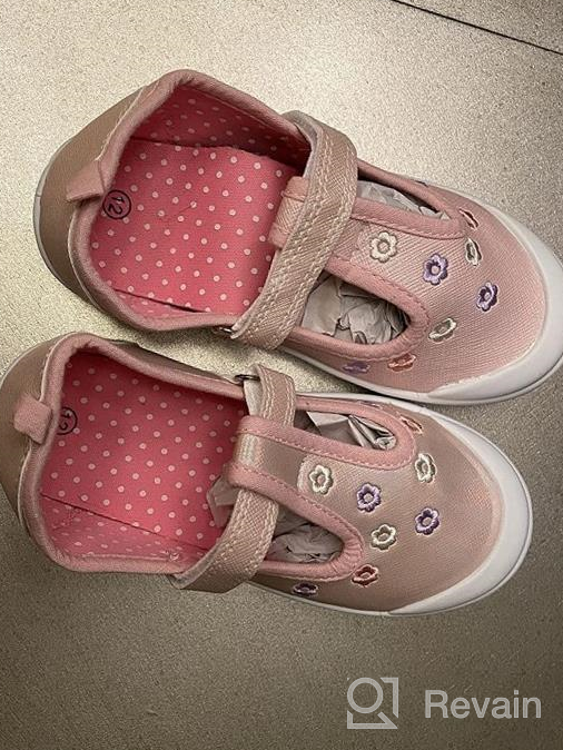 img 1 attached to KomForme Toddler Canvas Ballet Sneakers: Stylish Girls' Shoes in Flats review by Sabrina Hardy