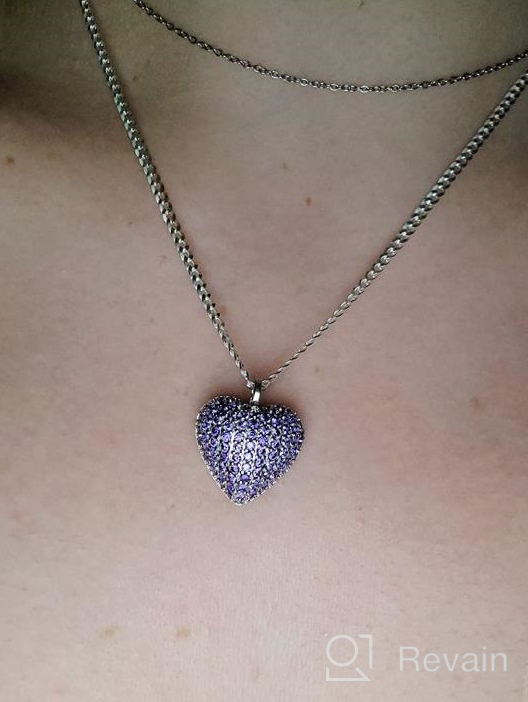 img 1 attached to 925 Sterling Silver Heart Urn Pendant for Pet/Human 💕 Ashes - Memorial Jewelry Gift for Women with CZ Crystals review by Janet Hill