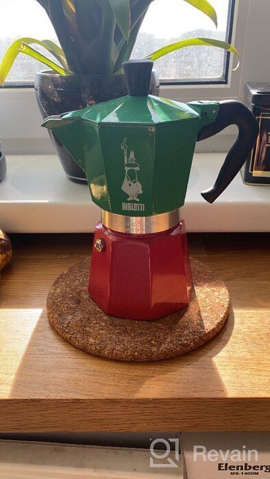 img 1 attached to ☕️ Bialetti Moka Express Italia 0005323/NP Geyser Coffee Maker: Stylish 270 ml, Green/Red Edition review by Edyta Tyfa ᠌