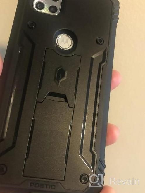 img 1 attached to Shockproof Protective Case For Motorola Moto One 5G Ace (2021) - Poetic Revolution Series With Kickstand & Built-In Screen Protector. review by Sandhya Ramirez