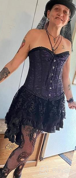 img 1 attached to Transform Your Look With Kranchungel'S Steampunk Renaissance Corset Dress And Skirt Combo review by Sarah Blough