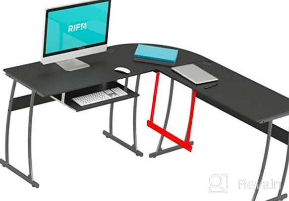 img 1 attached to Maximize Your Productivity With RIF6'S Durable L-Shaped Computer Desk With Adjustable Keyboard Tray For Home Office, PC, Laptop, Gaming, And Writing! review by Chris Pacino