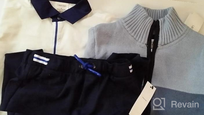 img 1 attached to 👕 Stylish and Comfortable Calvin Klein Boys' Cardigan Sweater Set - Perfect for Any Occasion! review by Jon Larjin