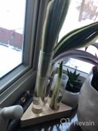 img 1 attached to Vintage Wooden Plant Propagation Station With 2 Test Tubes - Kingbuy Glass Tube Stand For Home Office Decor review by Stephen Cooper