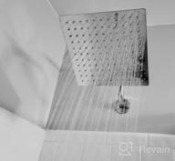 img 1 attached to 12" Rain Shower Head With 13" Extension Arm - Voolan Large Rainfall Shower Heads Made Of Stainless Steel - Waterfall Full Body Coverage - Perfect Replacement For Your Bathroom ShowerHead (Black) review by John Wells