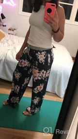 img 5 attached to Women'S Comfy Casual Stretch Tie Dye Palazzo Lounge Pants Wide Leg Pajama Drawstring Pant All Seasons