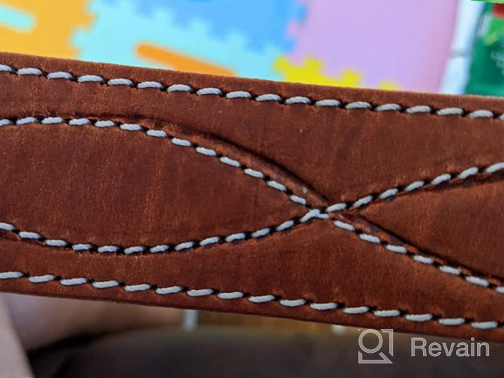 img 1 attached to 🤠 Handcrafted Amish Western Leather Waxed Brown Men's Belt Collection: Unparalleled Style & Quality review by Kenneth Martin