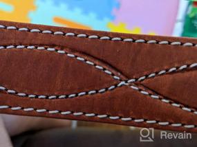 img 5 attached to 🤠 Handcrafted Amish Western Leather Waxed Brown Men's Belt Collection: Unparalleled Style & Quality