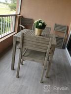 img 1 attached to Leadville Square 5-Piece Eucalyptus Outdoor Dining Set With Natural Oil Finish - DTY Living review by Matthew Ciula