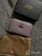 img 1 attached to RFID Credit Card Holder For Women - Small Leather Zipper Wallet Case By IMEETU review by Ursula Kennedy