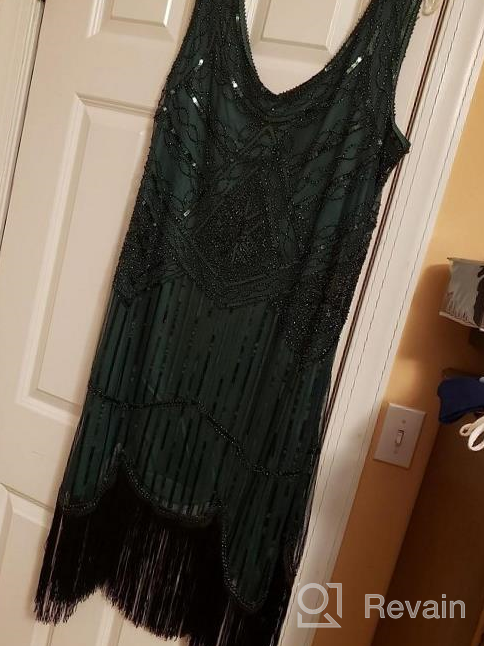 img 1 attached to Channel Your Inner Flapper With The Stunning Fringed Paisley Plus Size Dress And Accessories Set Of The 1920S Gatsby Era review by Carlito Tardy