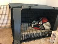 img 1 attached to Durable And Waterproof Yotache Dog Crate Cover For 48" Double Door Pet Kennel - Keep Your Pet Safe And Comfy Indoors And Outdoors review by Pat Allen