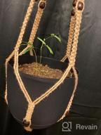 img 1 attached to Boho-Chic Macrame Plant Hanger Set - 2 Pack Indoor And Outdoor Hanging Planter Holders With Wood Beads And Handmade Details review by Matthew Hall