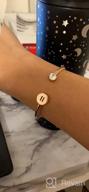 img 1 attached to Zuo Bao Minimalist Rose Gold Zodiac Sign Cuff Bracelet with Birthstone - Ideal Birthday Gift for Women and Girls review by Leonard Henry