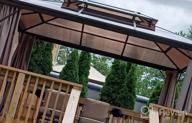 img 1 attached to 🏡 YOLENY 12'x12' Hardtop Gazebo with Polycarbonate Roof, Aluminum Frame and Curtains - Ideal Sunshade for Garden, Patio, Lawns review by Andrew Sticher