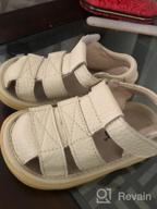 img 1 attached to LONSOEN Toddler Outdoor Leather Sandals Boys' Shoes in Outdoor review by Jared Barit