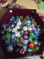 img 1 attached to Red Velvet Rolling Dice Folding Hexagon Tray - Perfect For DND Games & Candy Holder Storage review by Jerry Moody