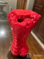 img 1 attached to Indestructible Dog Chew Toys For Aggressive Chewers - Non-Toxic Natural Rubber Toy For Large And Medium Breeds By Rmolitty (Rocket-Red) review by Joseph Campos