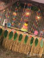 img 1 attached to Hawaiian Luau Grass Table Skirt - 9Ft Raffia Aloha Table Skirt For Tiki Bar Decorations, Jungle And Tropical Party Supplies, Moana-Inspired Party Decorations. review by Daniel Mind