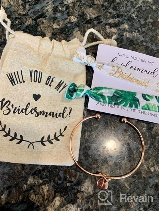 img 1 attached to 💍 Personalized Bridesmaid Jewelry: MOOKOO Adjustable Bachelorette Girls' Accessories review by Lexi Mastandrea