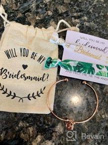 img 5 attached to 💍 Personalized Bridesmaid Jewelry: MOOKOO Adjustable Bachelorette Girls' Accessories