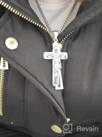 img 1 attached to HZMAN Stainless Steel Catholic INRI Cross Crucifix Pendant Necklace with Gold and Silver Tone Accents and 22+2 Inch Chain for Men and Women review by Victor Ewing