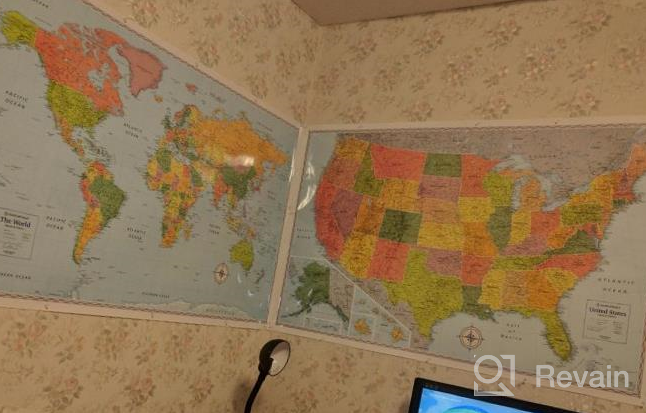 img 1 attached to RMC 32" X 50" Signature United States USA And World Wall Map Set (Laminated) review by Michael Ringgold