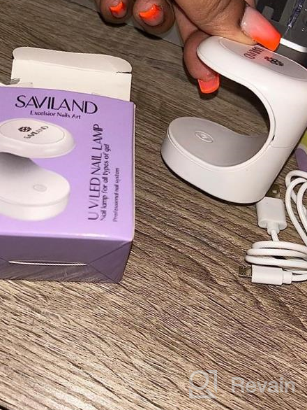 img 1 attached to Saviland 240PCS Gel Nail Kit With U V Lamp, No Need File Soft Tips And Glue For Long Coffin Full Cover French Manicure DIY At Home Or Salon review by Juan Anderson