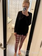 img 1 attached to Women'S Long Sleeve Knit Pajama Set - Sleepyheads Leggings Top review by Romas Pennington