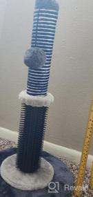 img 6 attached to Jaoul 21" Cat Scratching Post With Double Base Plate And Self Groomer For Indoor Cats
