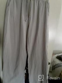 img 7 attached to Women'S Loose Cotton Linen Palazzo Pants With Drawstring Waist For Summer