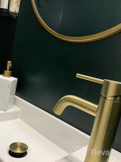 img 1 attached to Matte Black Bathroom Faucet With Pop-Up Drain Assembly, Single Lever, Single Hole, And 6-Inch 3 Hole Cover Deck Plate - TRUSTMI Brass review by Montez Parson