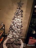 img 1 attached to Sparkle And Shine This Christmas With Aneco'S 8 Inch Glittered Metal Star Tree Topper In Silver review by Laurie Nelson