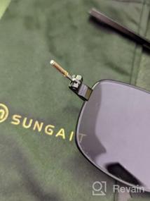 img 7 attached to SUNGAIT Polarized Sunglasses - Ultra Lightweight, Rectangular Design With UV400 Protection