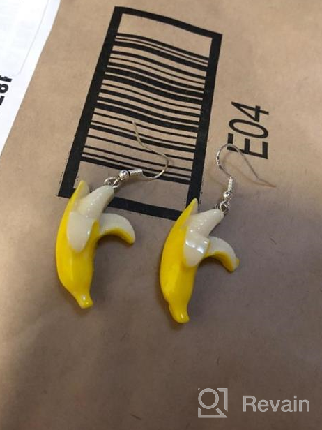 img 1 attached to 🍌 Cute Food Imitate Hamburger Banana Donut Ice Cream Earrings: Resin Studs for Women and Girls, Adorable Jewelry review by Tina Pagan